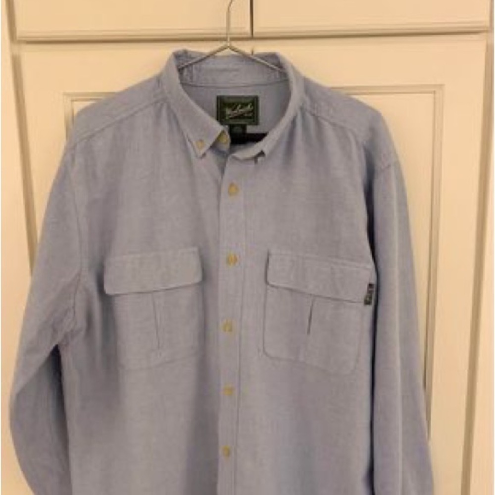 Not for sale- Men’s Woolrich long sleeve blue shirt XL